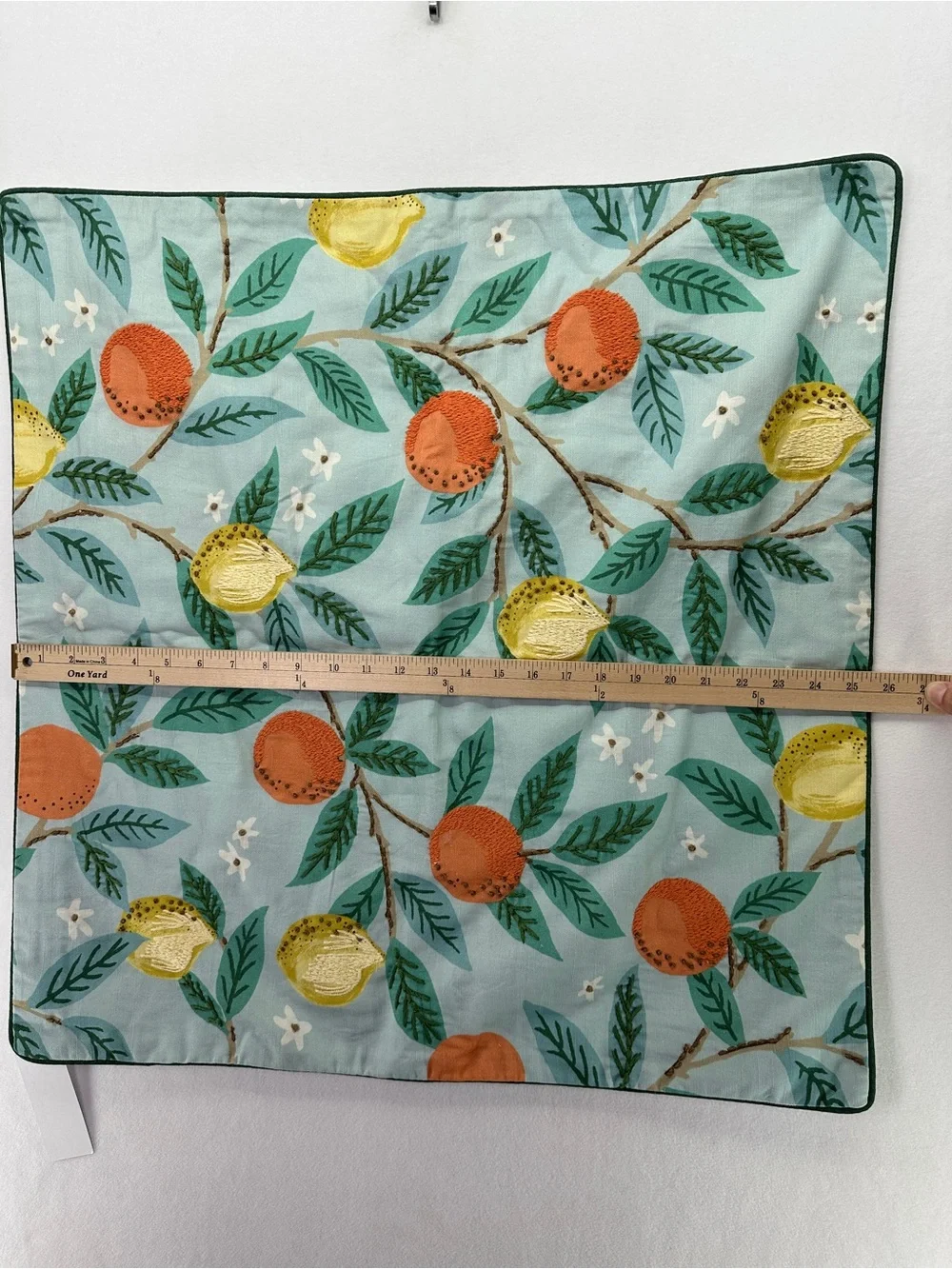 Rifle Paper Co Company Store Embroidered Euro Pillow Sham Cover Citrus Grove